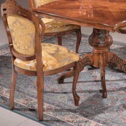 Klassische Essgruppe mit Quadrattisch Magari & 4 Polsterstühlen (fünfteilig)