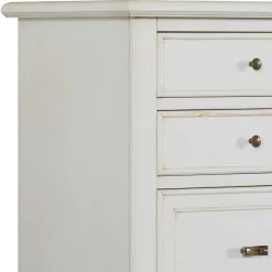 Klassische Hochkommode in Antikweiß - Annot