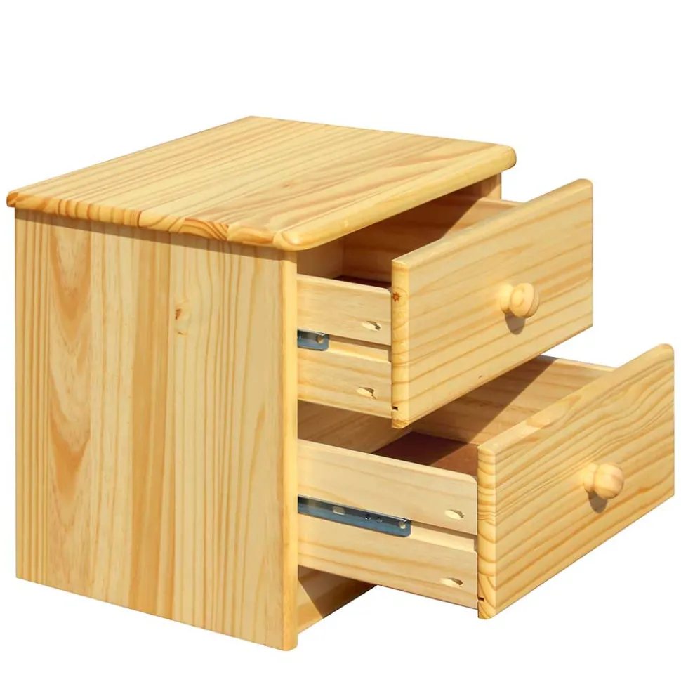 Klassische Holz Nachtkommode aus Kiefer - Kascanu