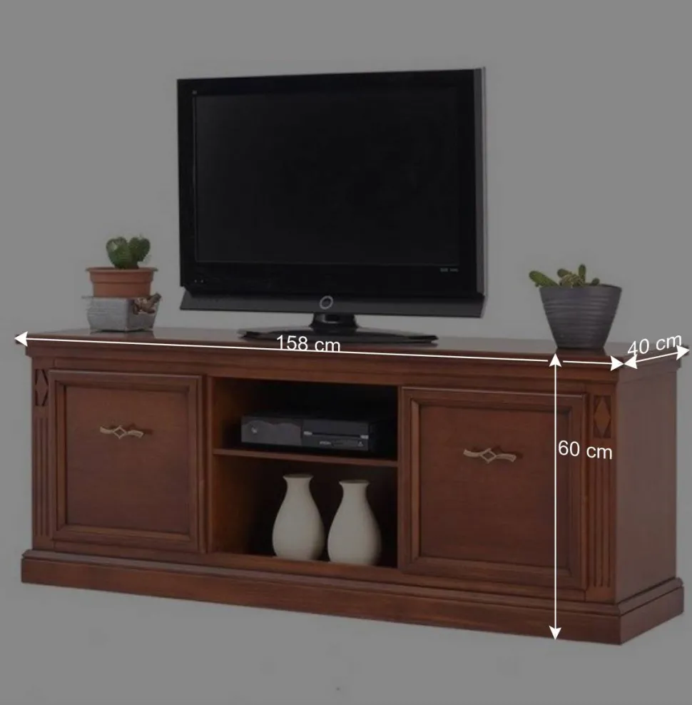 Klassische Wohnzimmer Wohnwand Set - Sienna (dreiteilig)