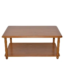 Klassischer Couchtisch mit Ablage in Eichefarben - Slope