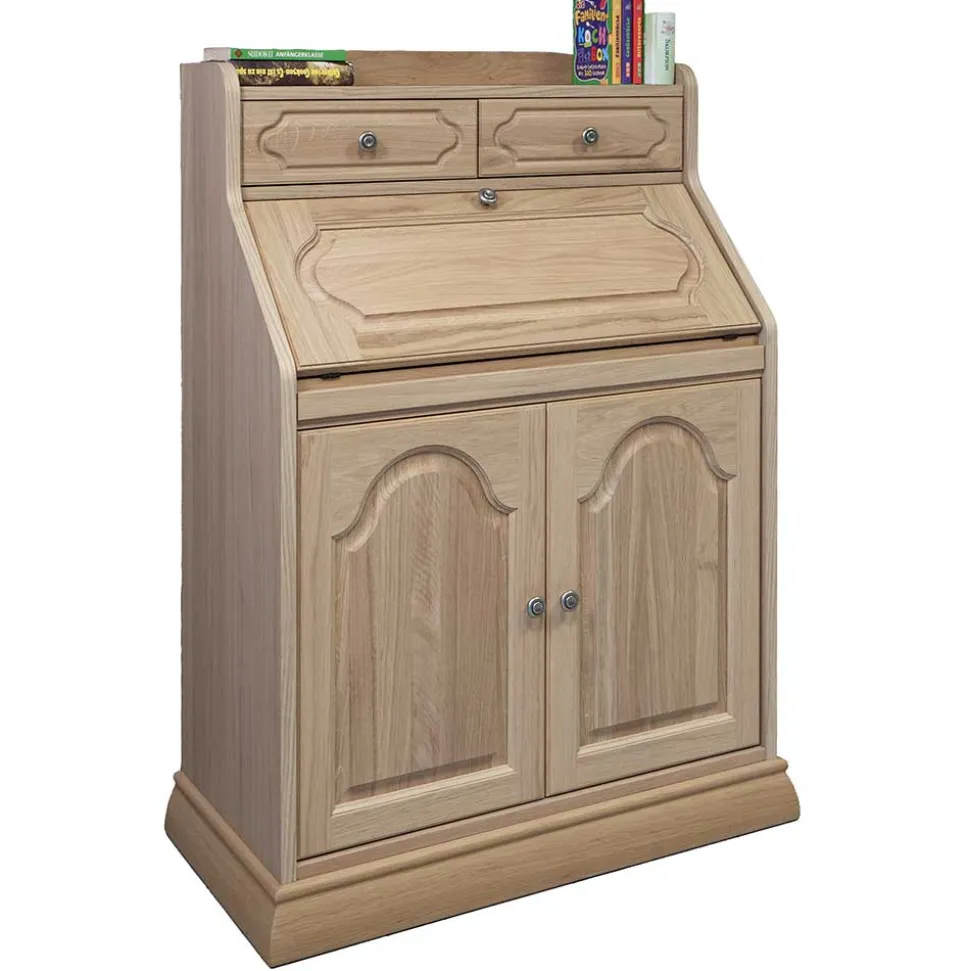 Klassischer Schreibschrank Sekretär aus Eiche - Hamptony