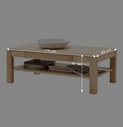 Klassischer Sofatisch in Eiche Bianco - Vernella