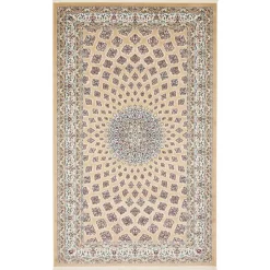 Klassischer Teppich in Hellbraun & Creme & Mehrfarbig - Dortina