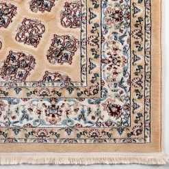 Klassischer Teppich in Hellbraun & Creme & Mehrfarbig - Dortina