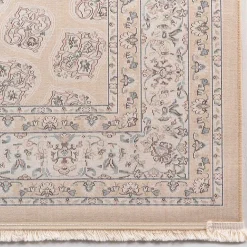 Klassischer Teppich in Hellbraun & Creme & Mehrfarbig - Dortina