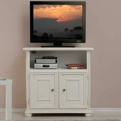 Klassischer TV Unterschrank in Antikweiß - Vicina