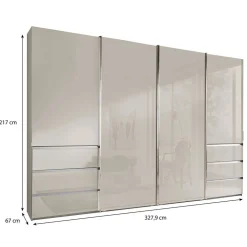 Kleiderschrank in Champagner Glasfront - Vilicita