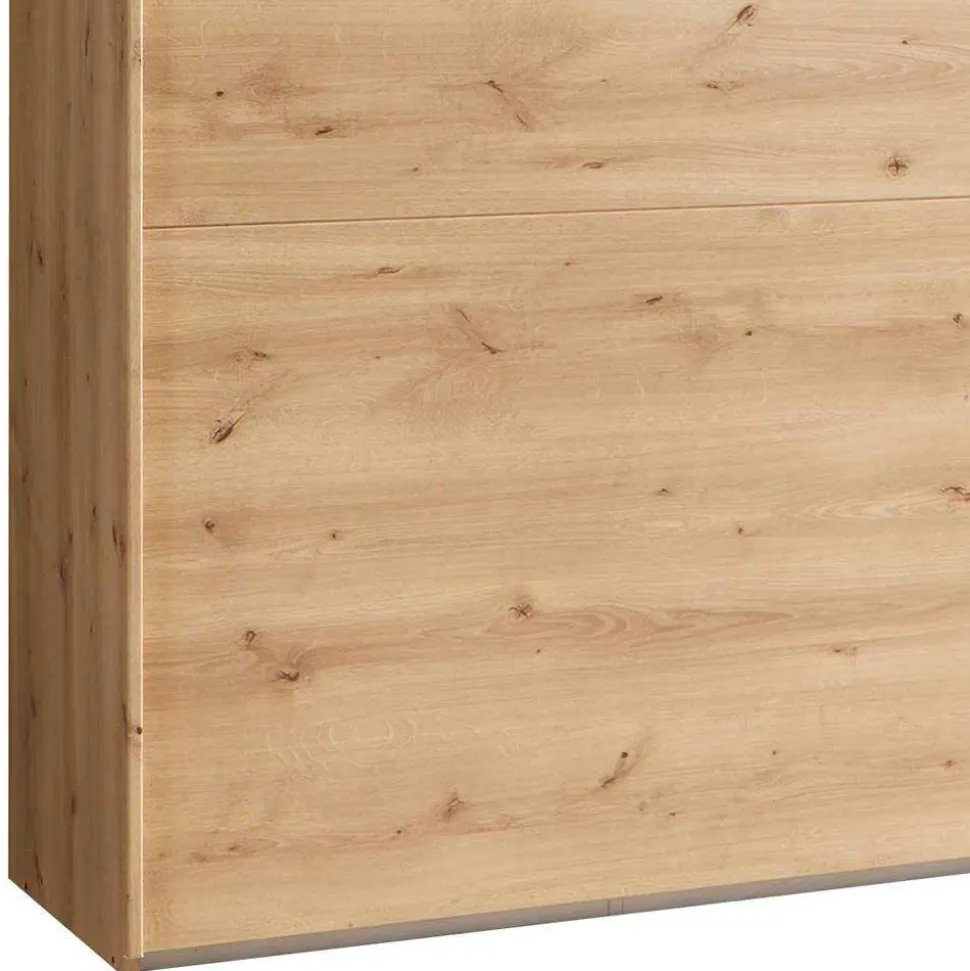 Kleiderschrank in Eiche Bianco & Spiegel - Paniola