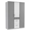 Kleiderschrank in Grau und Weiß modern - Karimos