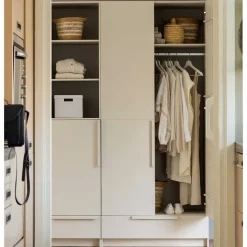 Kleiderschrank in Hellgrau - Anela