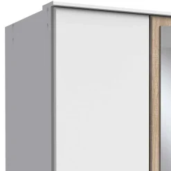 Kleiderschrank in Weiß und Eiche Sägerau Dekor - Magdelan I