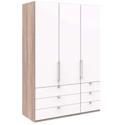 Kleiderschrank mit 150cm Breite in Weiß - Vaclyn