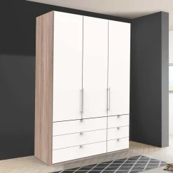 Kleiderschrank mit 150cm Breite in Weiß - Vaclyn