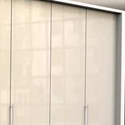 Kleiderschrank mit Glasfront in Cremefarben - Zidarie