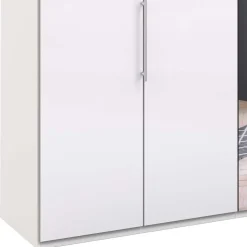 Kleiderschrank mit Gleittüren in Weiß - Dolienca