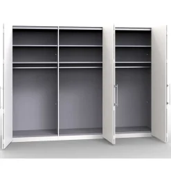 Kleiderschrank mit Gleittüren in Weiß - Dolienca