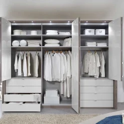 Kleiderschrank mit Passepartout & LED Licht - Empresian