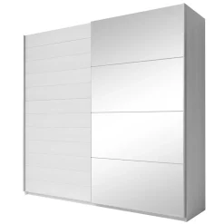 Kleiderschrank mit Schwebetüren in Esche Weiß - Pruducia