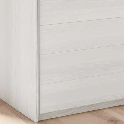 Kleiderschrank mit Schwebetüren in Esche Weiß - Pruducia