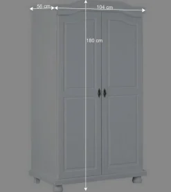 Kleiderschrank Nanini in Weiß