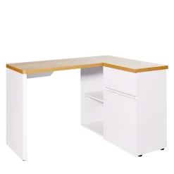 Kleiner Eckschreibtisch mit Stauraum - Xuana