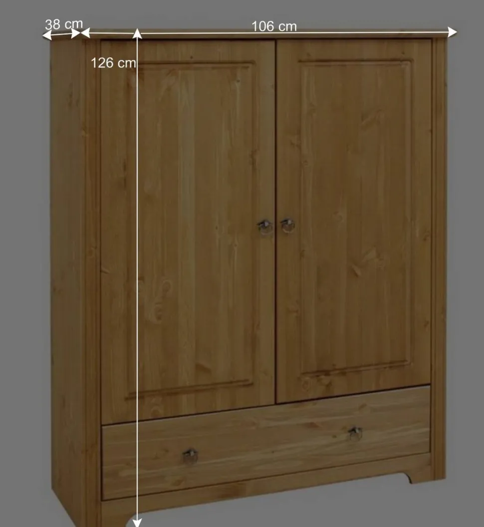 Kleiner Holzschrank mit 2 Türen - Imressa