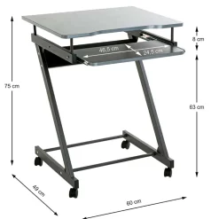 Kleiner PC Tisch auf Rollen - Maroko