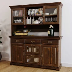 Kolonialstil Buffet in Kiefer dunkel - Jurcavs