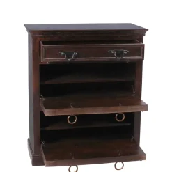 Kolonialstil Schuhschrank mit 2 Klappen - Solapura