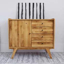 Kombi Holzkommode aus geölter Wildeiche - Hardus