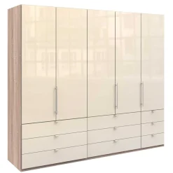 Kombi Kleiderschrank mit 2 breiten Abteilen - Rativian