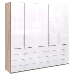 Kombi Kleiderschrank mit 12 Schubkästen - Bosays