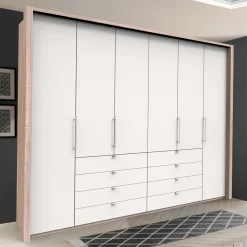 Kombi Kleiderschrank mit Schubkästen und Falttüren - Vaclyn