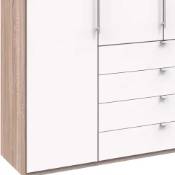 Kombi Kleiderschrank mit Schubkästen und Falttüren - Vaclyn