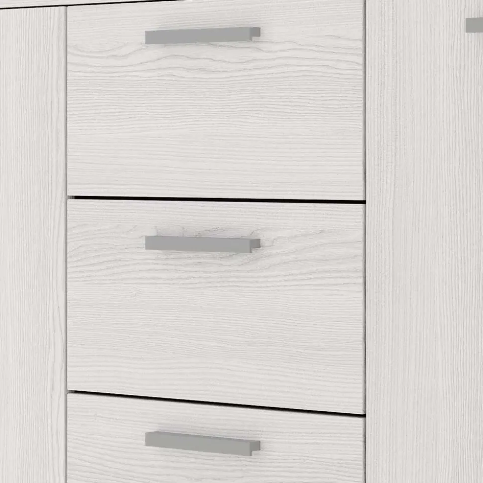Kombi Kommode in Weiß Esche Dekor - Pruducia