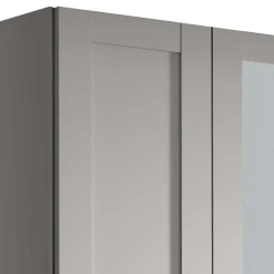 Kombi-Kleiderschrank 1m breit in Hellgrau - Ridonna