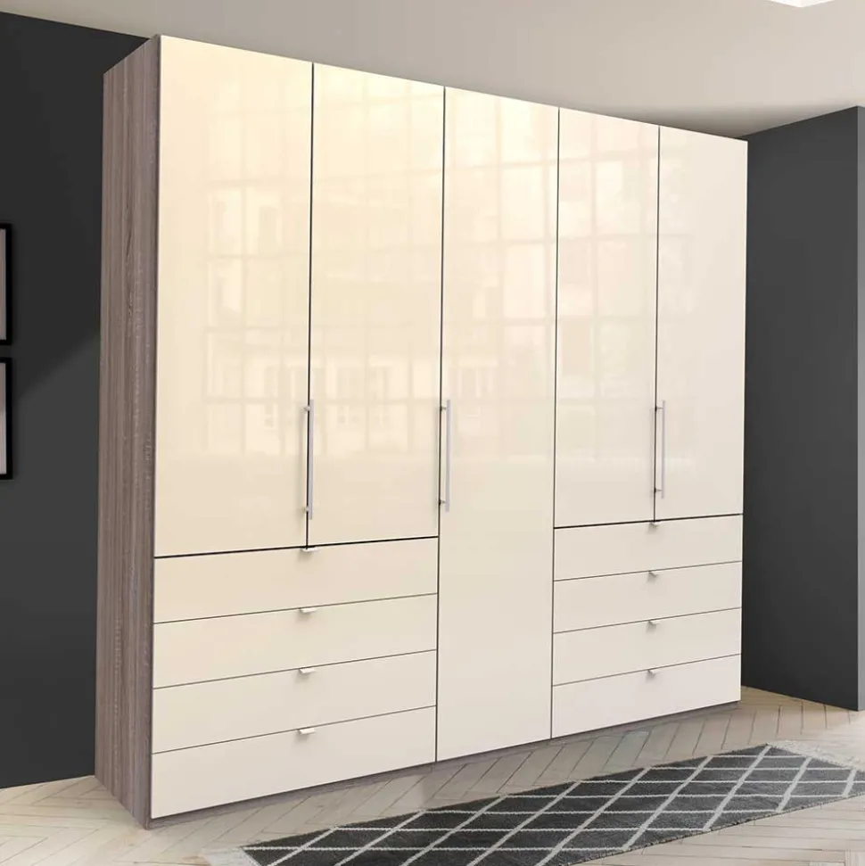 Kombi-Kleiderschrank mit acht Schubladen - Champ