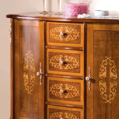 Kombikommode im Barock Design Natale in Nussbaum