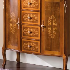 Kombikommode im Barock Design Natale in Nussbaum