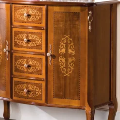 Kombikommode im Barock Design Natale in Nussbaum