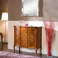 Kombikommode im Barock Design Natale in Nussbaum