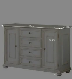 Kombi-Kommode in Antikweiß - Vicina