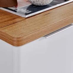 Kombi-Kommode in Weiß und Kerneiche - Xuana