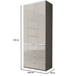 Kombi-Schlafzimmerschrank 100 cm breit - Korcula