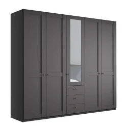 Kombi-Schlafzimmerschrank in Dunkelgrau - Mataram