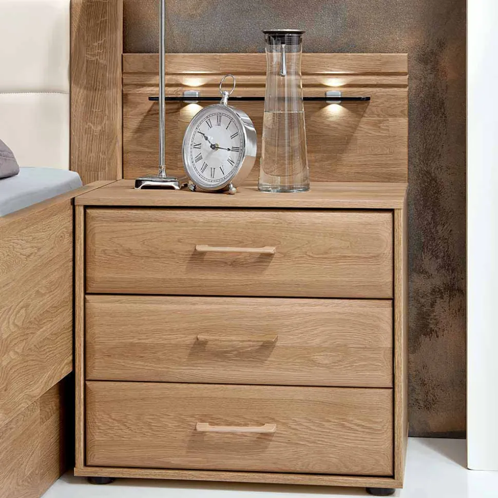 Komfort Doppelbett Anglesia und Nachttisch Set (dreiteilig)