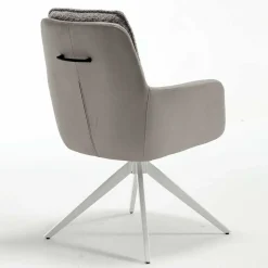 Komfort Esstischsessel in Grau - Basel (2er Set)