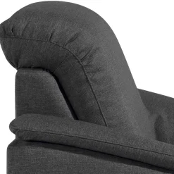 Komfortsessel in Dunkelgrau und Nussbaum - Pelago