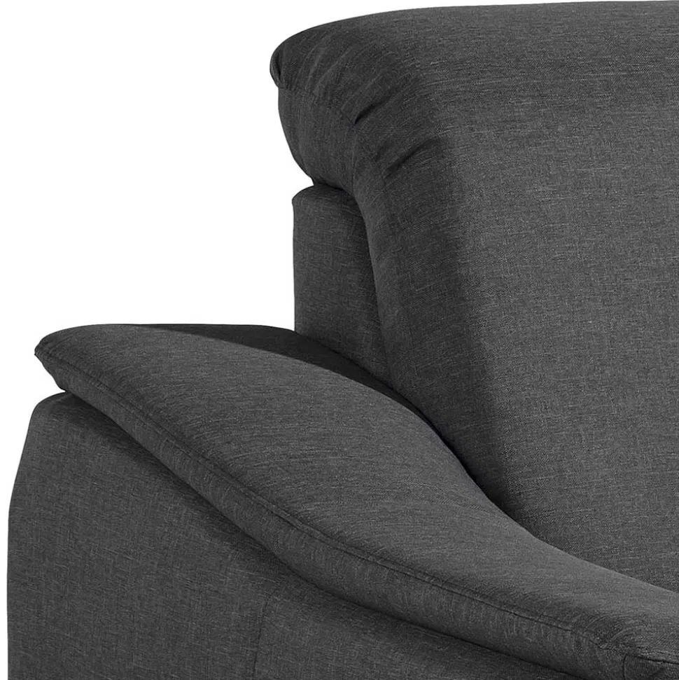 Komfortsessel in Dunkelgrau und Nussbaum - Pelago